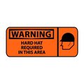 National Marker Co Pictorial OSHA Sign - Plastic - Warning Hard Hat Required In This Area SA174R